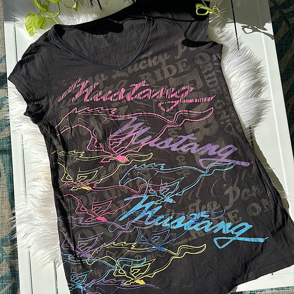 Vintage Mustang T Shirt Dress / Oversized Tee
